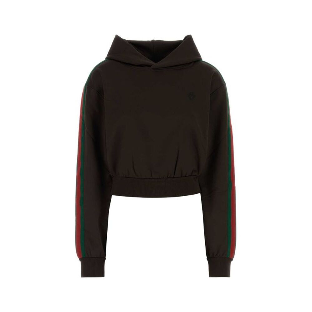 Gucci Women Dark Brown Stretch Jersey Sweatshirt